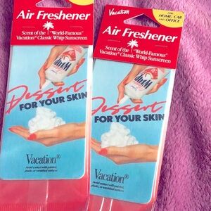 Vacation Set of Whip Cream Air Fresheners for car , bathroom , closet Sealed